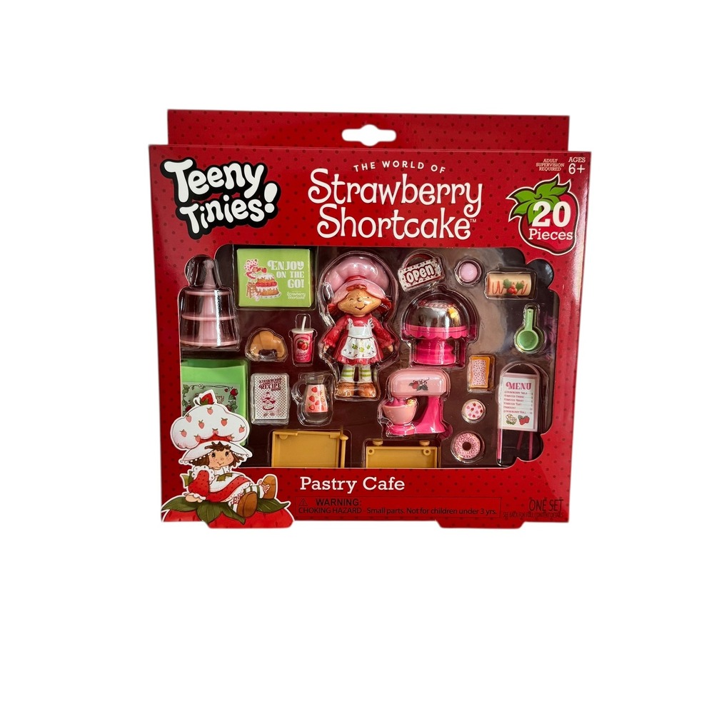 Strawberry Shortcake Teeny Tinies Pastry Cafe 20 Piece Miniature Playset New